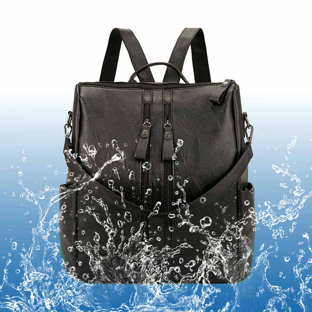 Mochila de piel sintética para mujer, bolso de viaje, escolar, para hombro, a la ,