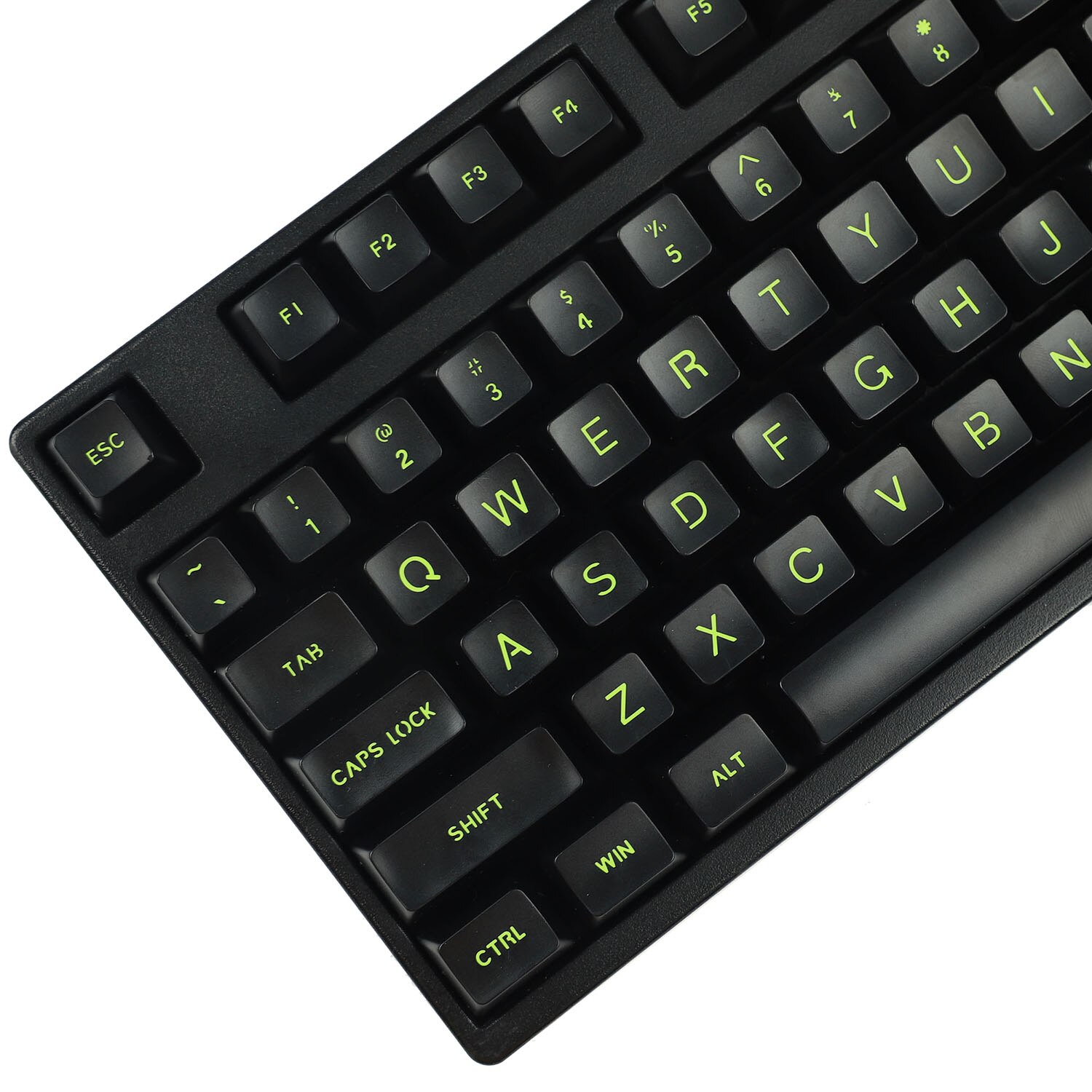 SA 112 Keycap Doppel Schuss Nicht Glanz Durch Dick ABS Ball bilden ANSI ISO Standard-qwerty-tastensatz Für MX Mechanische Tastatur 61 87 TKL 104 Laptop: Schwarz Base Grün