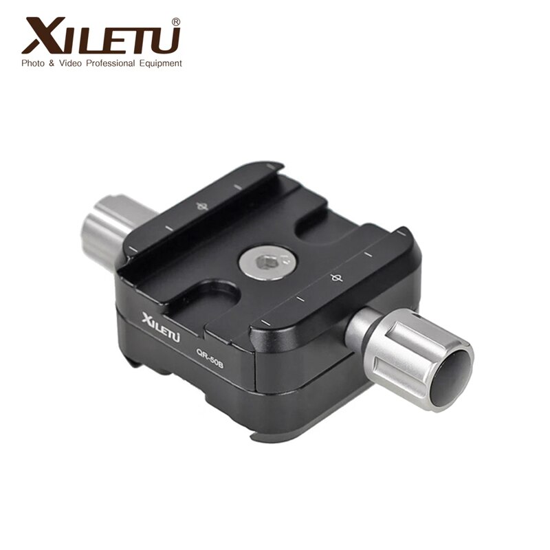 XILETU QR-50B doppio strato rapido caricamento morsetto sede universale treppiede sgancio rapido morsetto supporto per Macro piastra panoramica Shot
