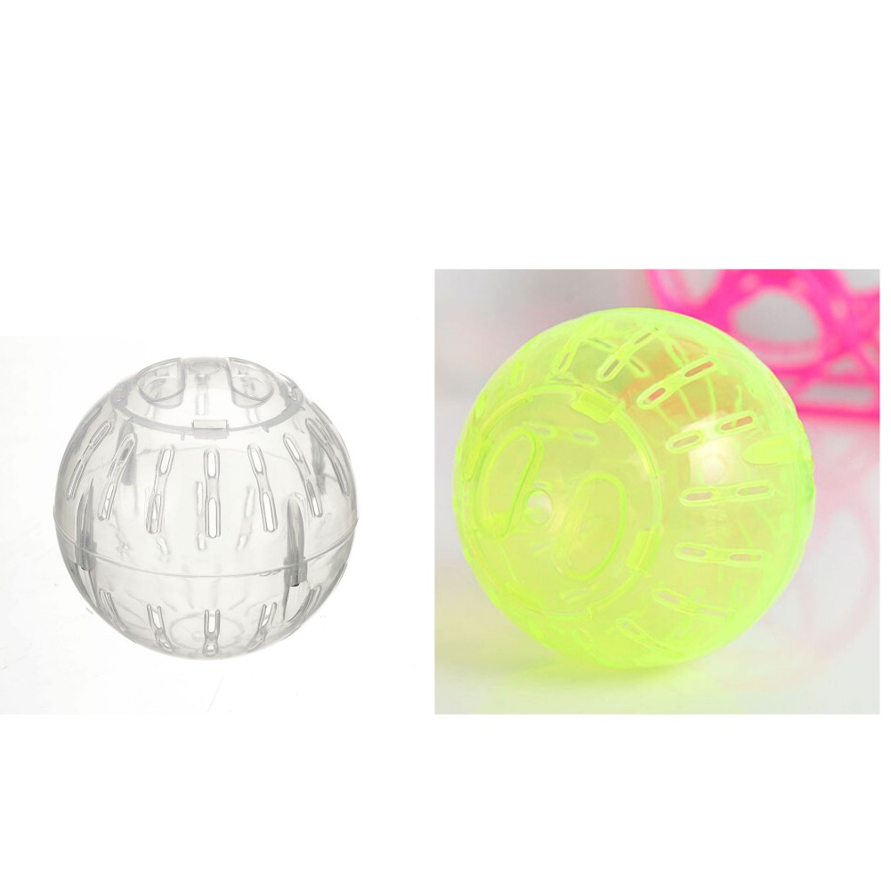 1pc hamster bold rotte legetøj kæledyr chinchilla bold hamster gerbil rotte jogging motion boldbur mini-trav legetøj hamster produkter: Hvid og gul
