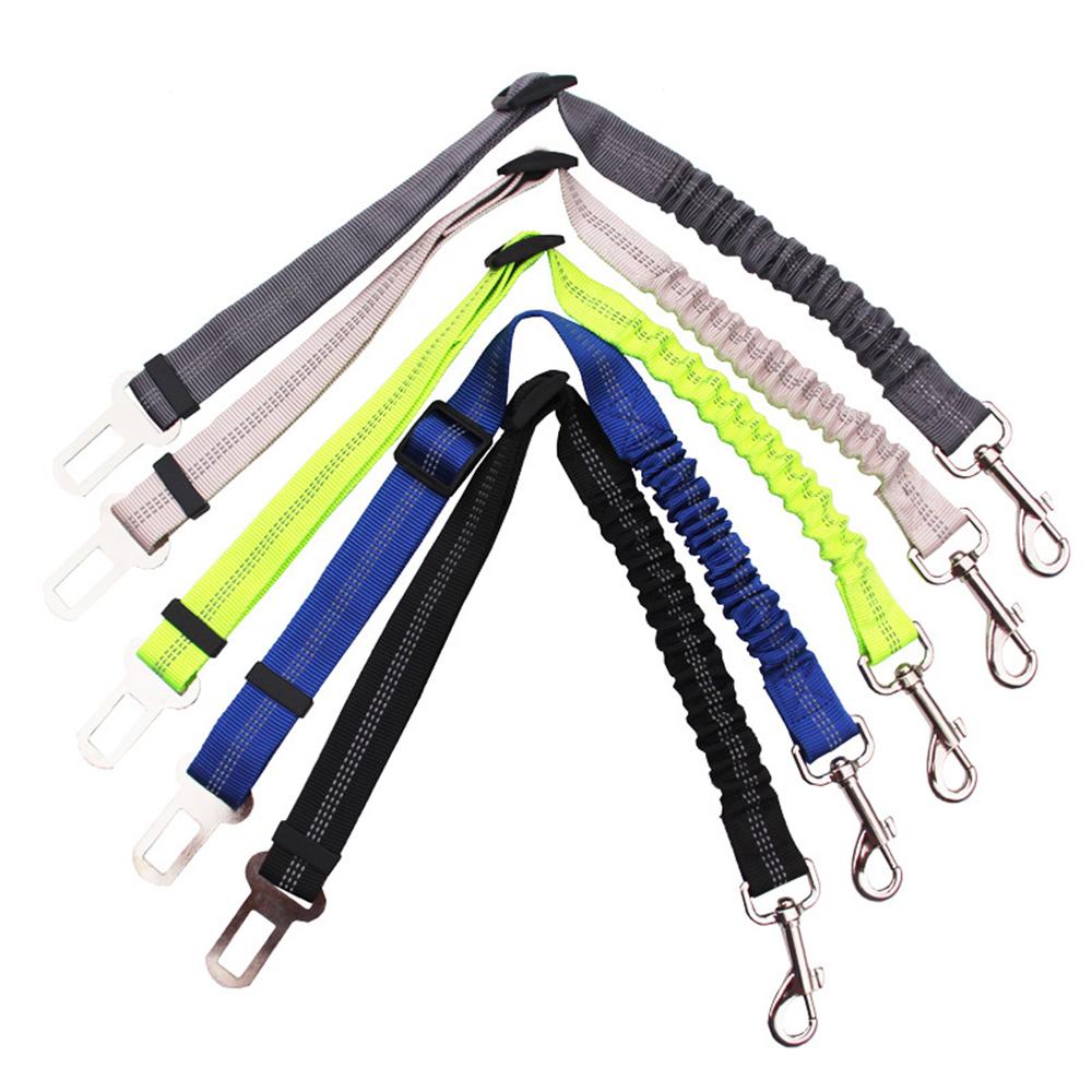 Verbeterde Verstelbare Hond Veiligheidsgordel Hond Auto Veiligheidsgordel Harness Leads Elastische Reflecterende Veiligheid Touw Huisdier Hond Kat Supplies DD163