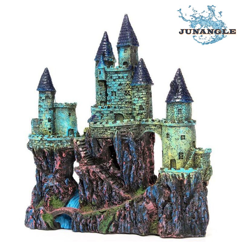 1pcs Resin European Style Castle Fish Tank Decoration Accessories Aquarium Plants Decoration Resin Castle