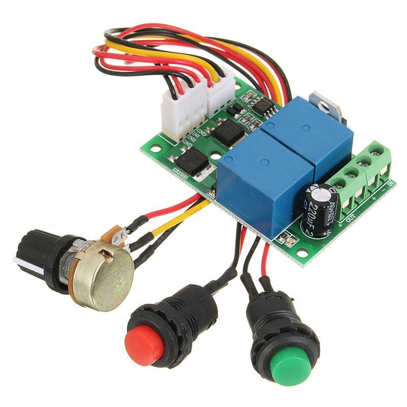 6V-24V DC Motor PWM Controller Electric Drive Pusher Linear Actuator Motor Speed Regulator with Button and Positive Inversion