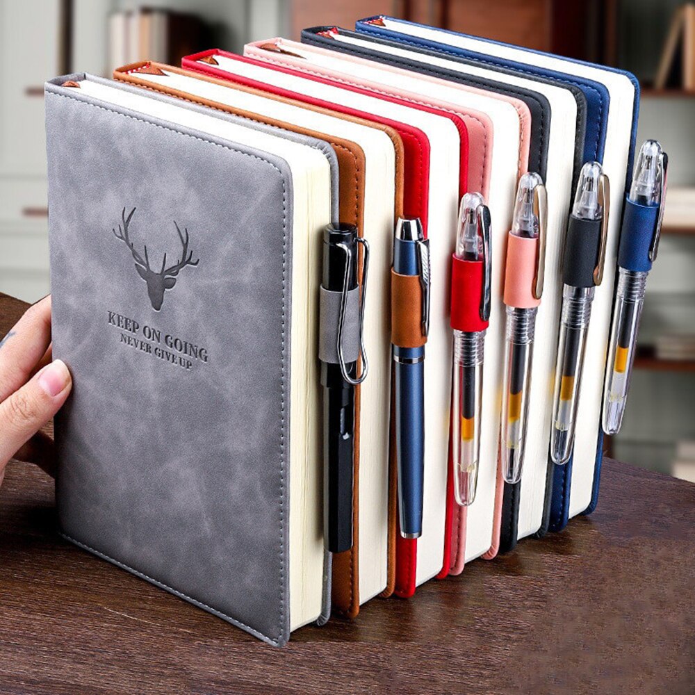 360 Pagina 'S Super Dikke Lederen A5 Notebook Dagelijks Business Office Werk Notebooks Notepad Dagboek Schoolbenodigdheden
