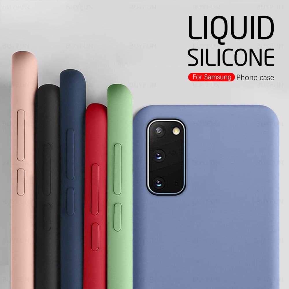 Custodia in Silicone liquido colorato per Samsung Galaxy S20 FE 5G S20fe S 20FE S 20 Fan Edition 6.5 "Cover morbida antiurto per telefono Coque
