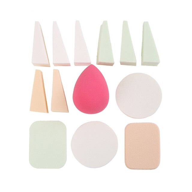 13pcs/set Facial Powder Puff Sponge Applicator Face Foundation Makeup Tool Wet &dry Dual-use Portable Tools Makeup Tools: 1
