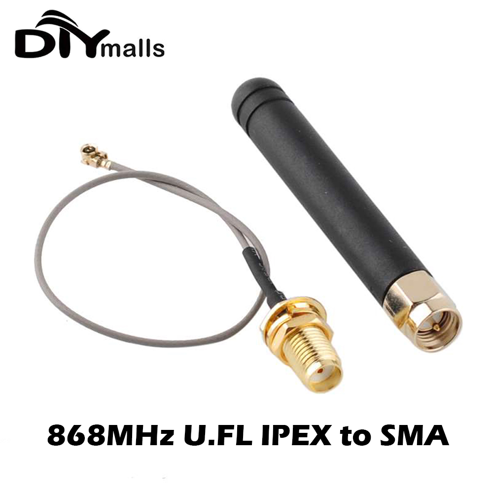 U.FL IP-EX auf SMA-Anschlussantenne 868 MHz für Lora Gremium Lora32u4 II Wifi Lora32 10 cm