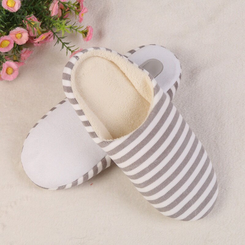 Women Indoor Floor Flat Shoes Spring Autumn Linen Flip Flops Home Slippers Slides Striped Female House Floor Slippers