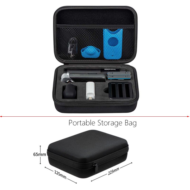 Futerał silikonowy pokrowiec ochronny obudowa ochronna pyłoszczelna czapka futerał do przechowywania folia ekranowa uchwyt do Insta360 One X2 X akcesoria: Portable Storage Bag