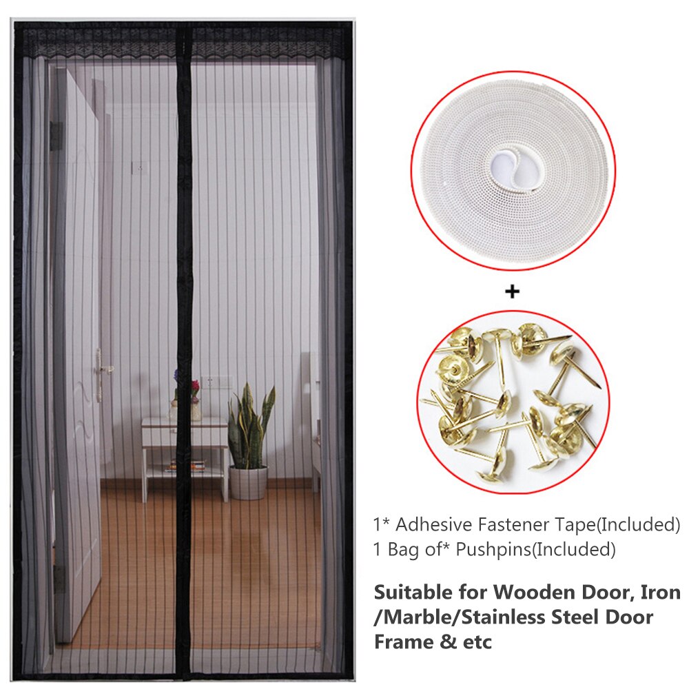 Mosquito Net Magnetic Door Screen Curtain Mesh Anti-fly Insect Mosquito Hands-free Automatic Closing Door Screen