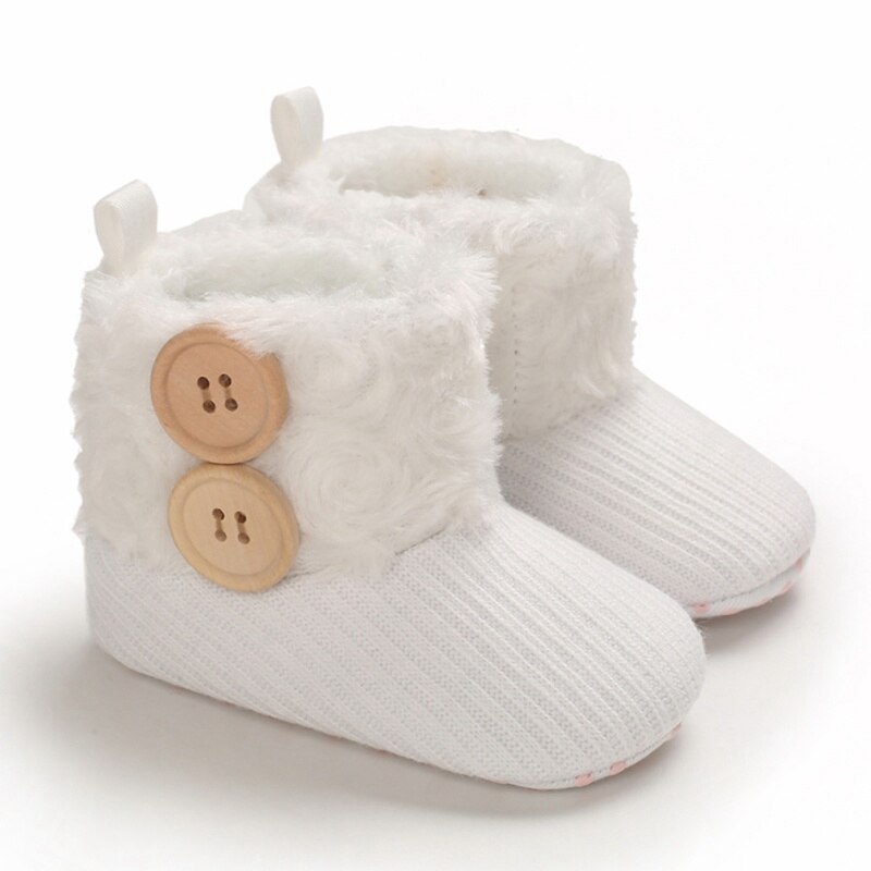 2020 sveglio di Inverno Del Bambino Della Ragazza Del Ragazzo Del Cotone di Lavoro A Maglia Stivali Casual Pattini in Primo Luogo Camminatore Appena Nato Sveglio antiscivolo Morbida Suola scarpe 0-18M: W / -L