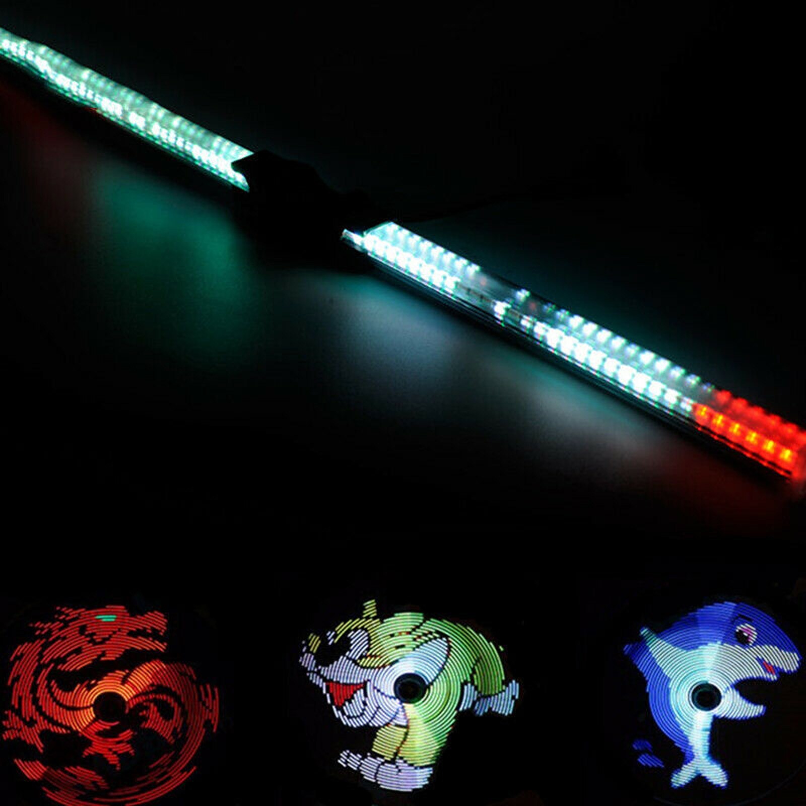40 # Led Programmeerbare Diy Cool Foto 'S Fiets Spoke Flash Tyre Wheel Lichten Fietsverlichting Programmering Diy Wiel Licht