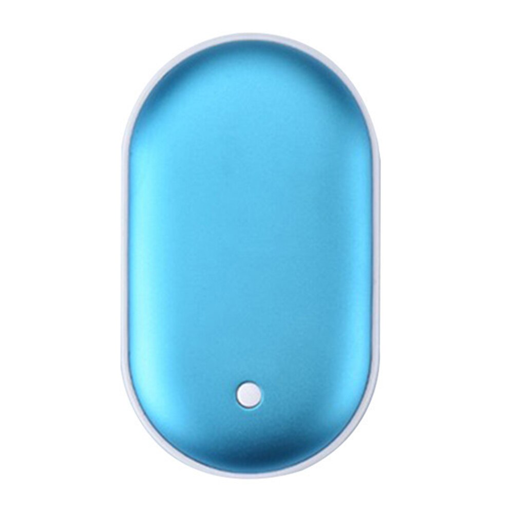 Mini Winter Mini Hand Warmer Heating Pad USB Rechargeable Handy Warmer Heater Pocket Cartoon Electric Heater Warm 5200mAh: Blue