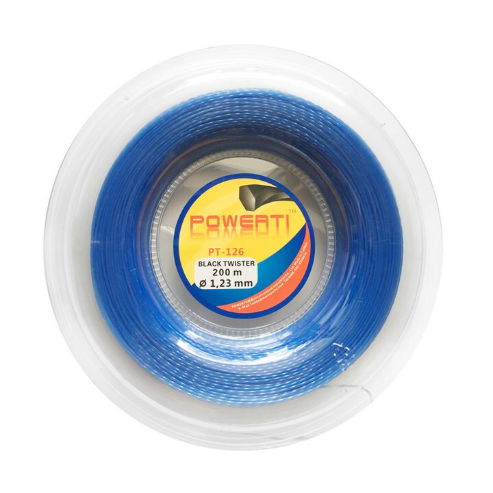 POWERTI 1.23mm Twist Tennis String Polyester Gym Control Tennis Training String 200m Reel Outdoor Sport String: Blue Twist