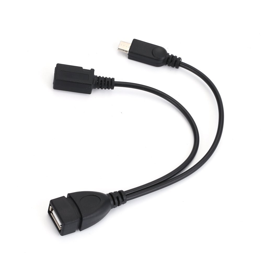 2022 2 In 1 OTG Micro USB Host Power Y Splitter USB Adapter 2 in 1 OTG Adapters micro usb male female to USB female cable