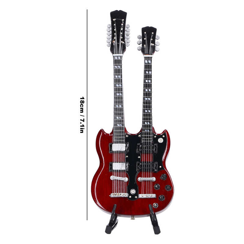 Miniatur Gitarre Geburtstag Simulierte Gitarre Modell Holz für Musik Höhle Unterricht für Heimat Sekretariat
