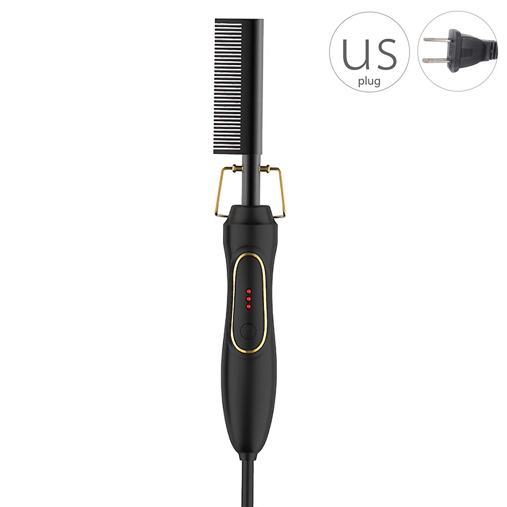 Multifunction Hair Straightener Flat Irons Wet Dry Use Brush Comb Heating Hair Straight Styler Curling Iron Hair Curler Comb