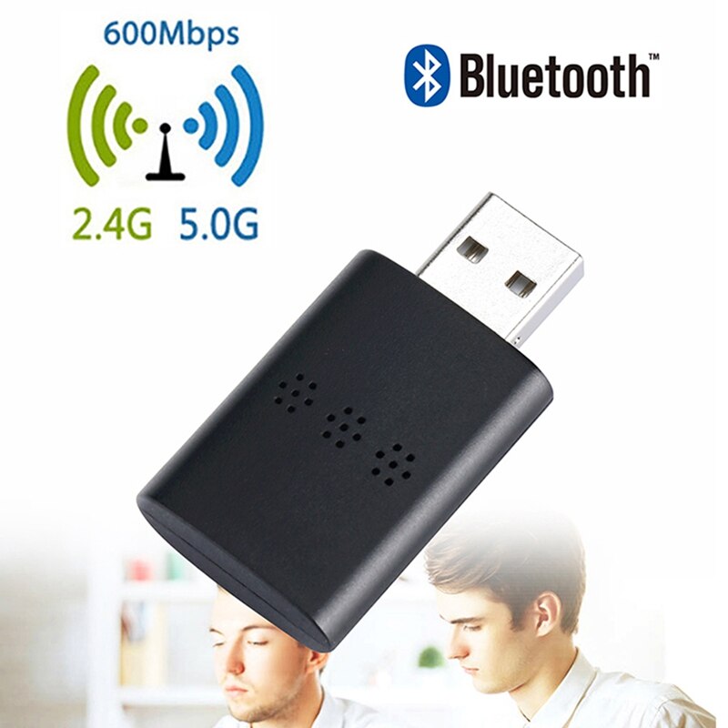 F3 Mini Wifi Receiver 2.4G + 5G + Bluetooth Wireless Receiver Transmitter for Laptop Desktop Computers