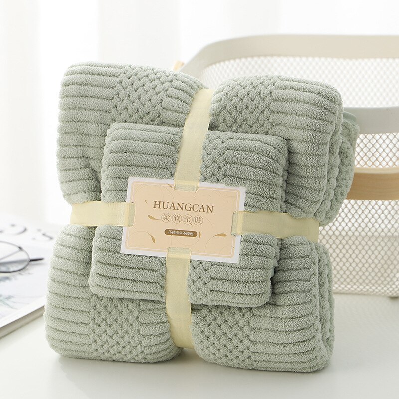 Luxury Bathroom Towel Set Quick Drying Microfiber Hair Towels Soft Absorbent Bath Towel Set 35x75cm+70x140cm For Women Man: 19