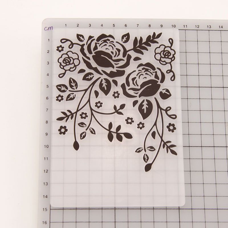 Plastic Embossing Folder Template DIY Scrapbook Photo Album Card Making Decoration Crafts Flower
