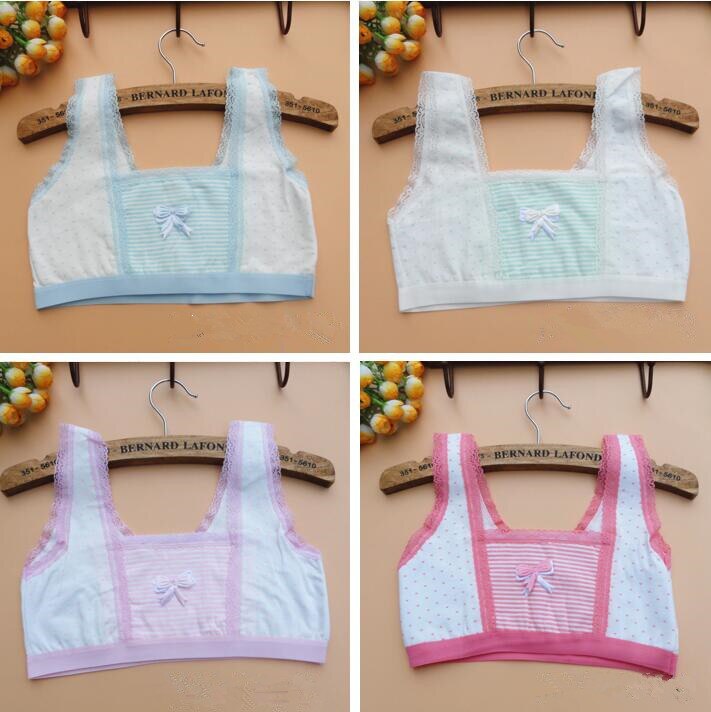 Summer Children's Clothes Girls Bras Sling Cotton Girls Training Bras For Girls Big Kids Girls Underwear Bra 3 Pieces/lot