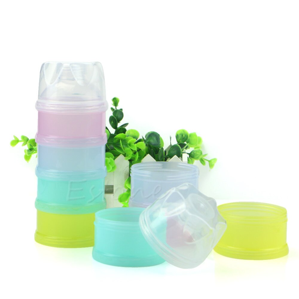 4 Layers Baby Milk Powder Container Portable Formula Food Storage Container Dispenser Food Bottle Box Dispenser