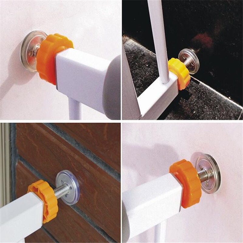 4Pcs/Pack Baby Pet Safety Stairs Gate Screws/Bolts with Locking Nut Spare Part Accessories Kit Baby Safety Doorways