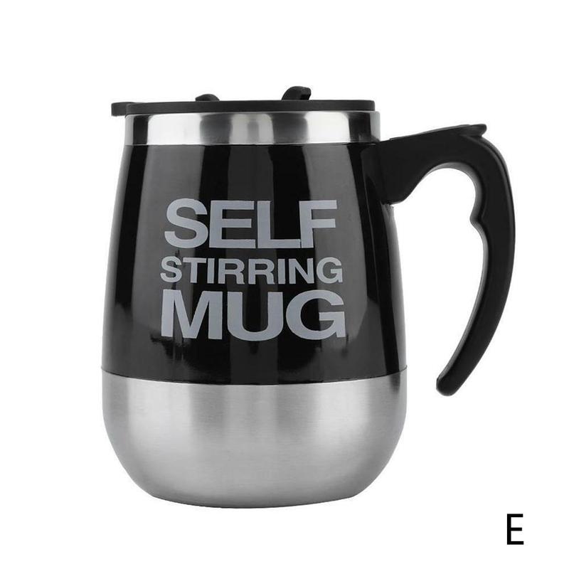 Auto Sterring Coffee Mug Stainless Steel Magnetic Mug Electric Mug Shaker Milk Cover Cup Mixing Mugs Lazy Smart Supplies Co D1K4: E