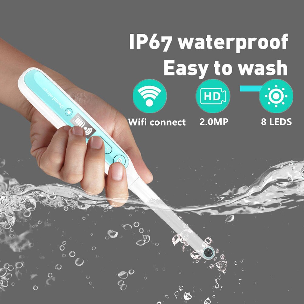 Draadloze Wifi Hd Usb Orale Tandheelkundige Camera Intraoral Endoscoop Tandarts Apparaat Led Licht Real-Time Video Inspectie Tanden Whitening