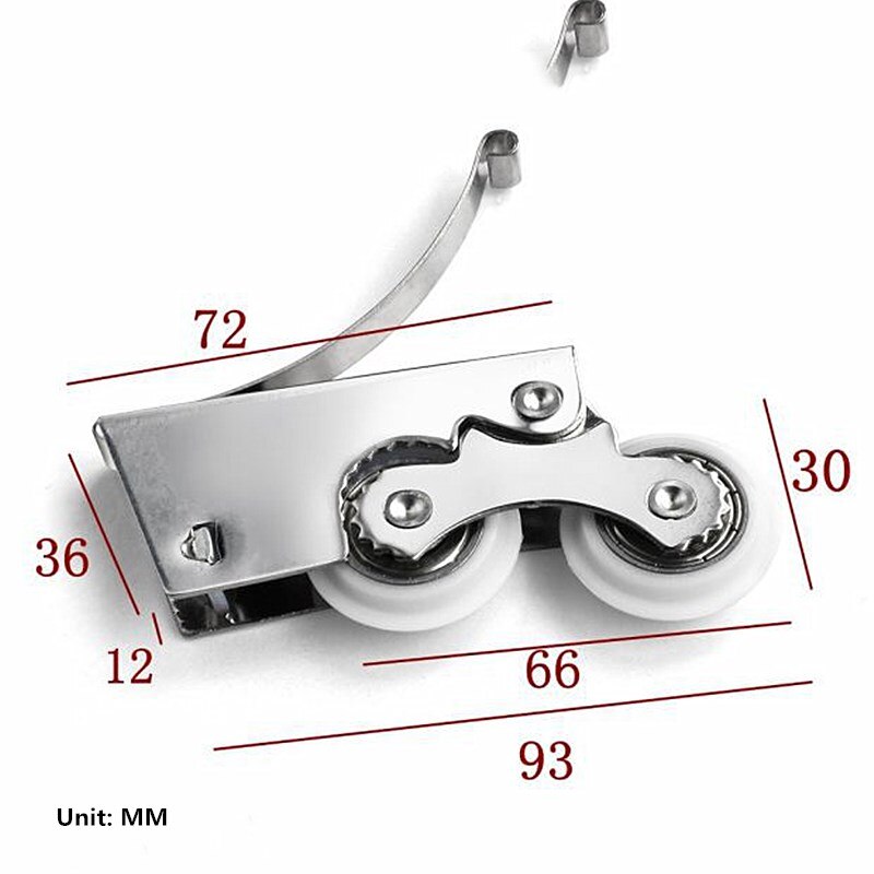 2pcs Double Wheel Door Runners Rollers Replacement Window Door Wheels Sliding Enclosure Wheels Pulleys For Home Wardrobe