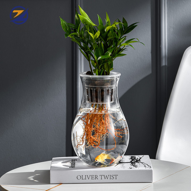 Mini Hydrokultur Blumentopf Aquarium transparent Kunststoff Soilless Blumentöpfe Selbst Bewässerung Pflanzer Topf Vase Hause Dekoration