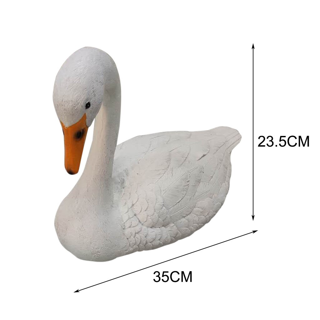 Decoy Floating White Swan Resin Simulation For Landscape Gardening Decoration Yard Ornamental White Decoration