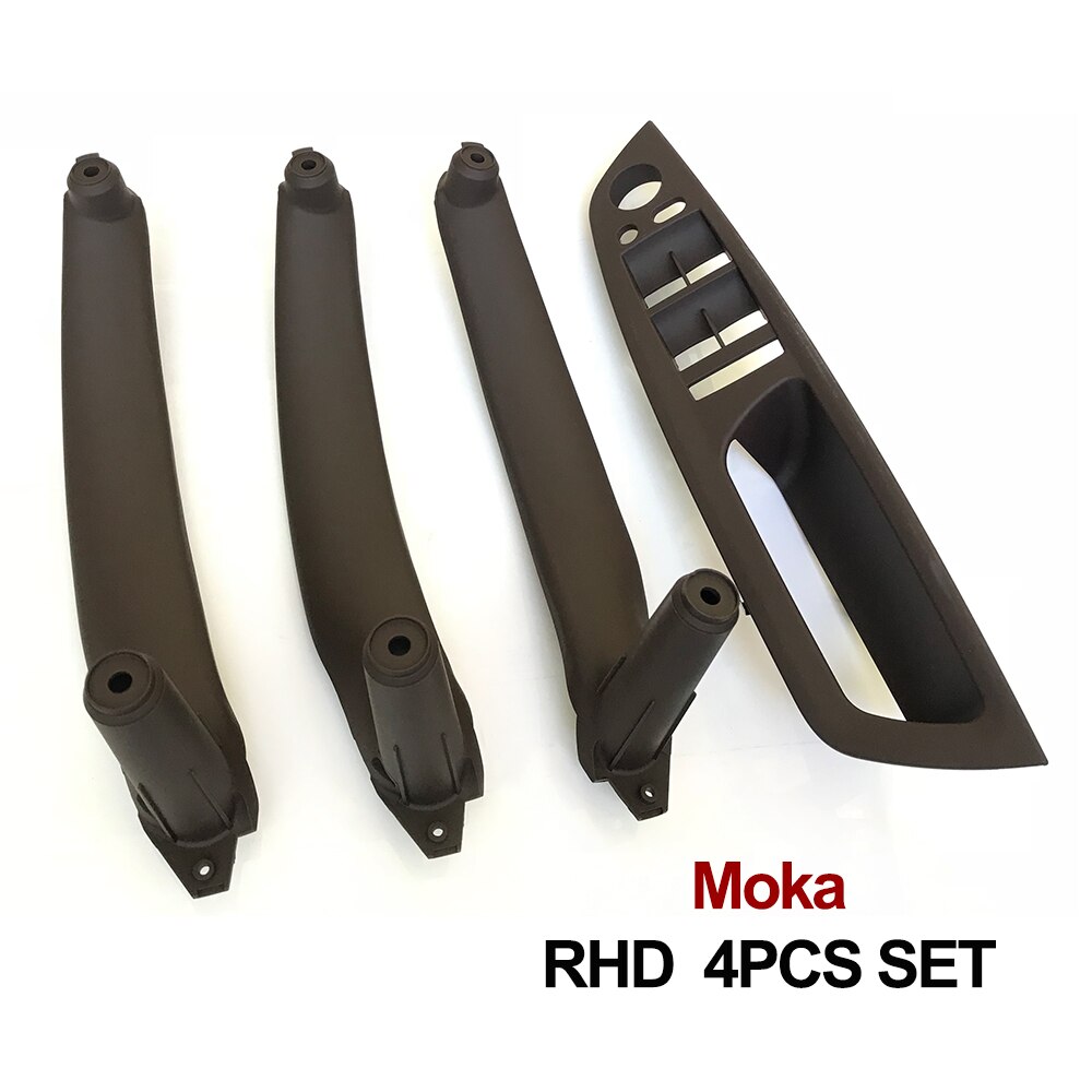 RHD Right Hand Driver Interior Door Armrest Leather Pull Handle Full Set For BMW X5 X6 E70 E71 E72 2007: RHD Moka 4pcs