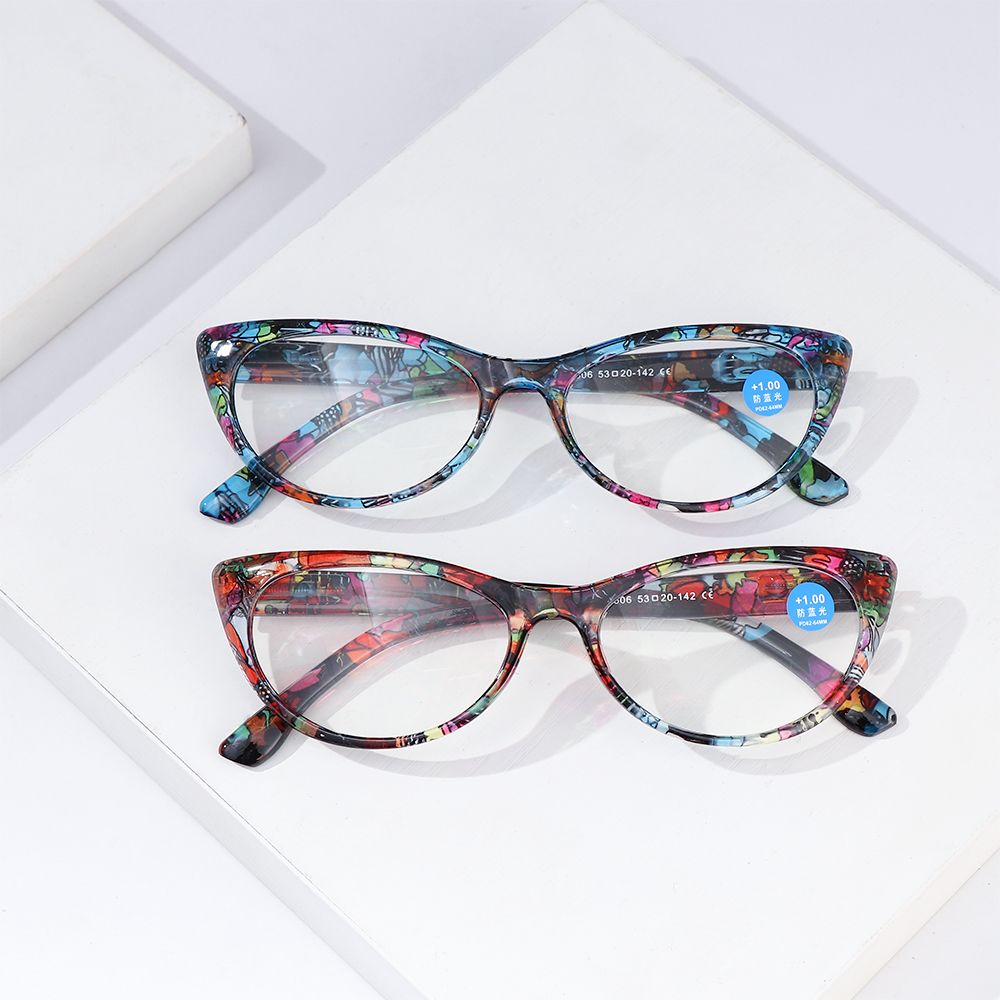 Floral Reading Glasses Urltra-Light Eye Protection Women Flowers Comfortable Eyeglasses