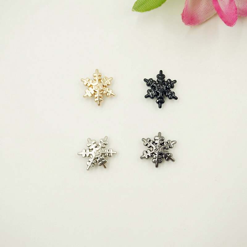 Broche de remache de ropa Punk con forma de copo de nieve para gorra, zapatos, bolso, sombrero, Jeans, gargantilla de cuero Diy accesorios para manualidades