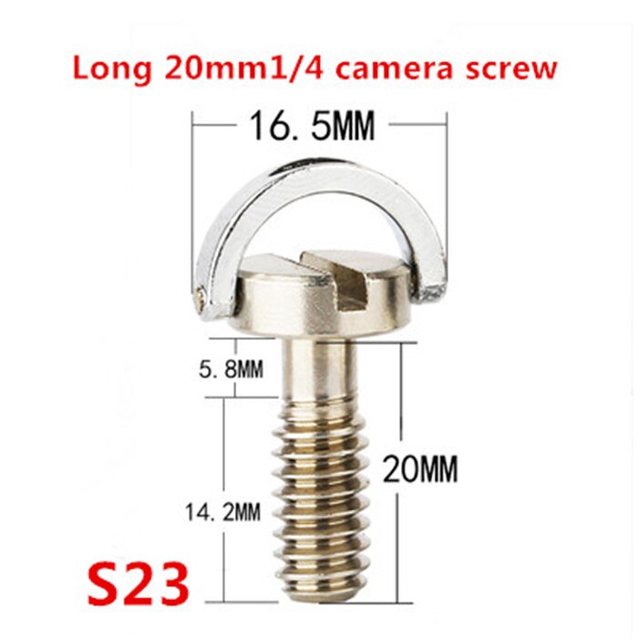 3PCS SLR Head Extension 1/4 Inch Quick Plate 3/8 Tripod Short Set Camera Screws: S23