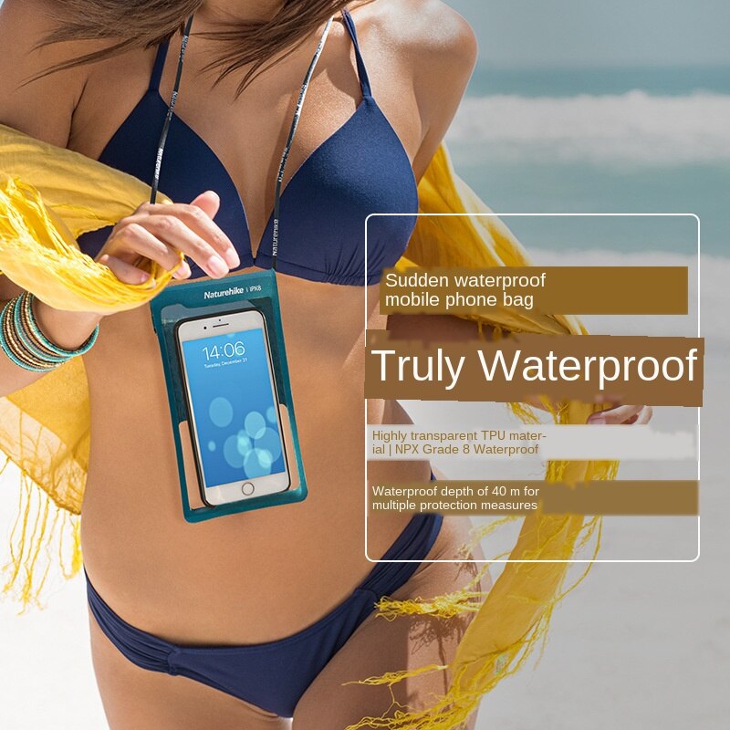 Naturehike Wasserdichte praktisch Tasche TPU Schwimmen Wasserdichte Telefon einstellen Touchscreen Versiegelt Tauchen praktisch Hülse NH20SM003