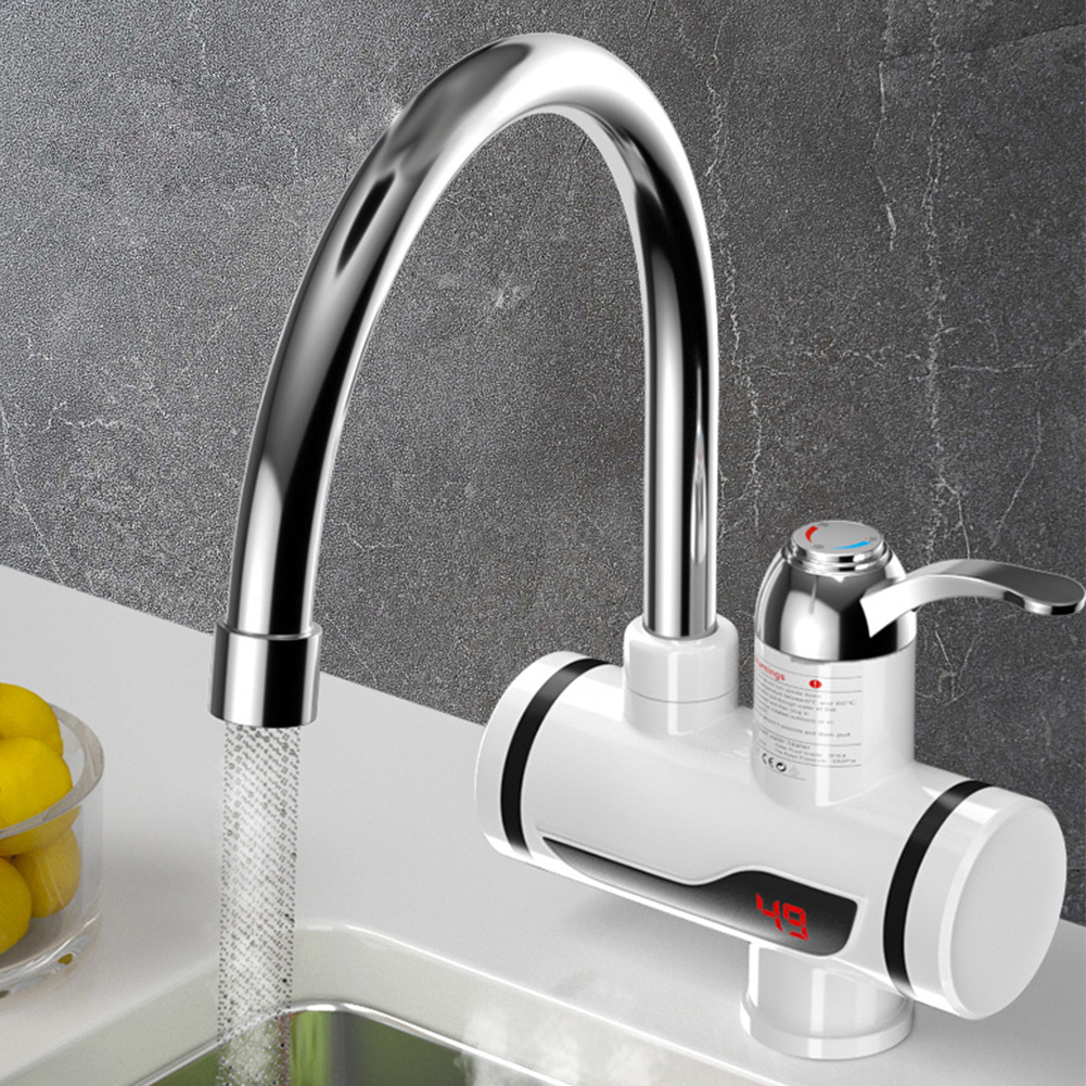 Elektrische Warme Koude Mixer Kraan 3000W Instant Verwarming Kraan 360 Graden Rotatie Snelle Verwarming Kraan Digitale Keuken Badkamer Benodigdheden