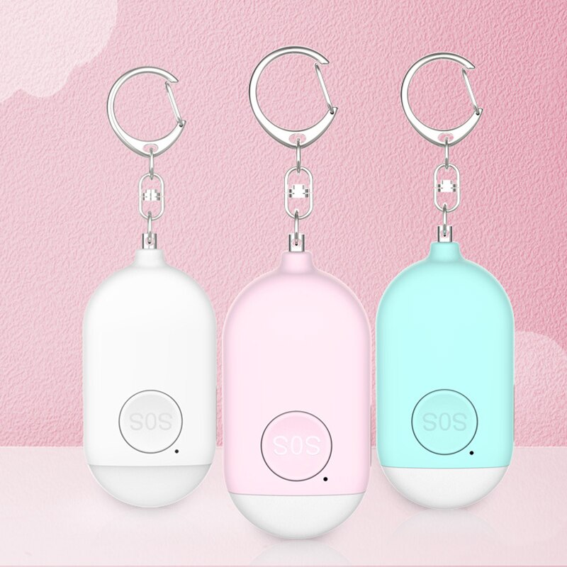 Loud Sound Personal Alarm 130 dB Safety Emergency Siren Keychain with Flashlight Loud Sound Personal Alarm DJA88