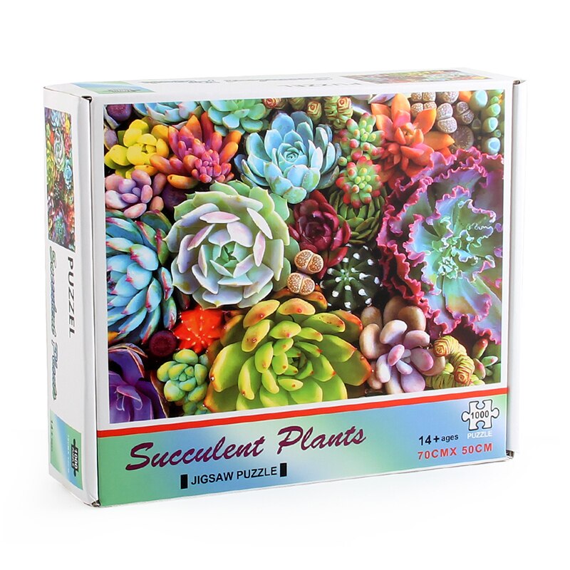 Succulent Plants Puzzle 1000 Pieces Jigsaw Puzzle for Adults Kids