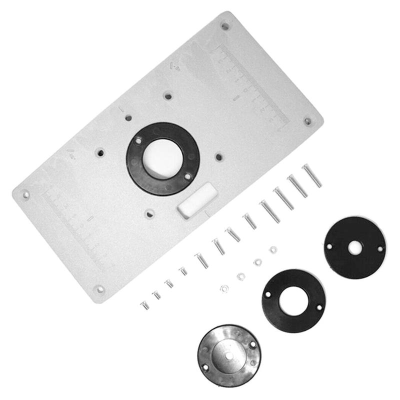 Multifunctional Aluminium Router Table Insert Plate Benches Wood Engraving Trimmer Machine Woodworking Router Models O1K3