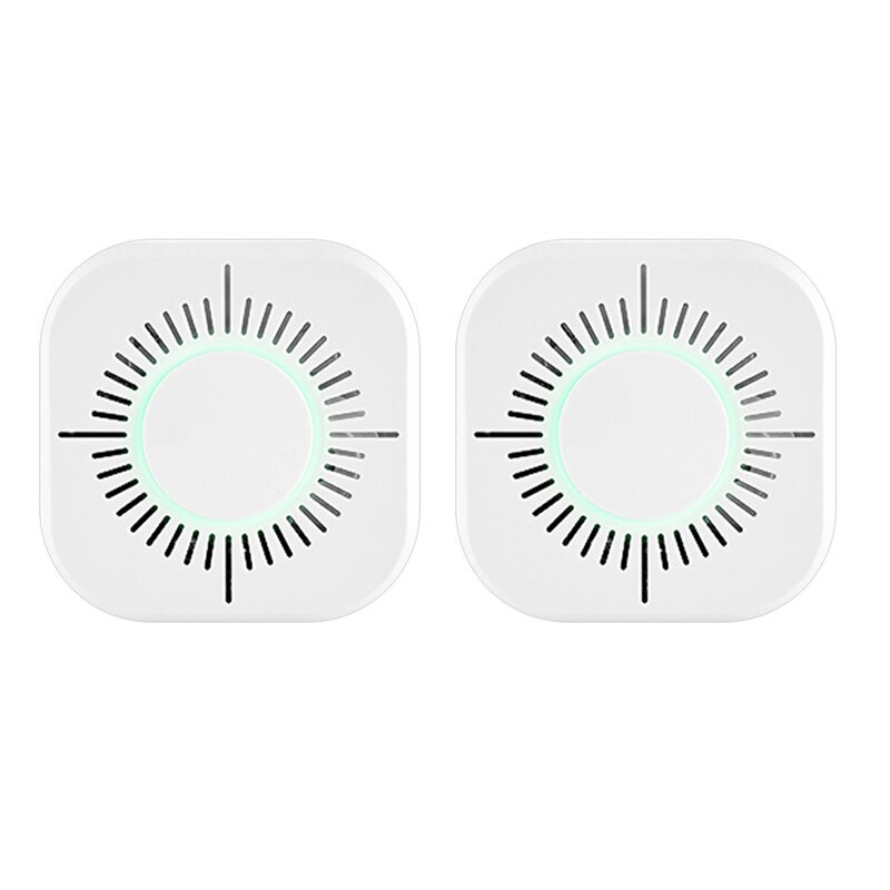 1-5PCS Wifi Smoke Detectors Fire Protection Portable Smoke Detector Home Safe Security Smoke Alarm Sensor TUYA APP Smart Home: 2 PCS