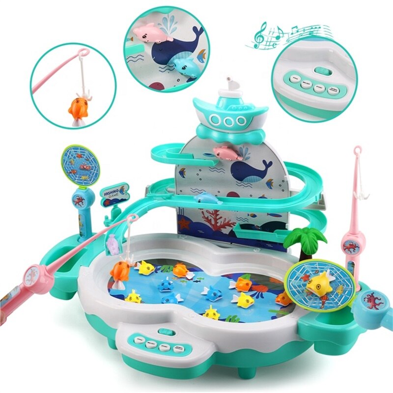 freundlicher Angeln Spiel Spielzeug Variable Spur Mini Schwimmbad Angeln Plattform Wasser Spielen Spiel Pädagogisches Lernen Magnetische Spielzeug Für freundlicher: Ursprünglich Titel