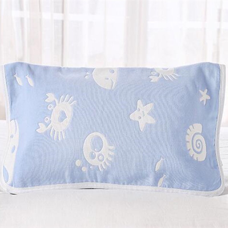 6-layer Gauze Infant Baby Pillow Case Pure Cotton Kids Boys Girls Pillowcase Breathable Children Pillow Cover 2 pieces 40*55cm