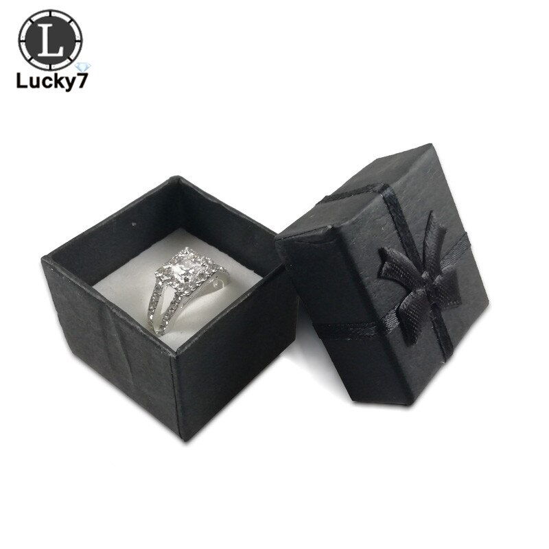 24 stücke sortiert Schmuck Boxen für Schmuck Anzeige 4*4*3cm Verschiedene Farben Ring Kasten Kleine Boxen