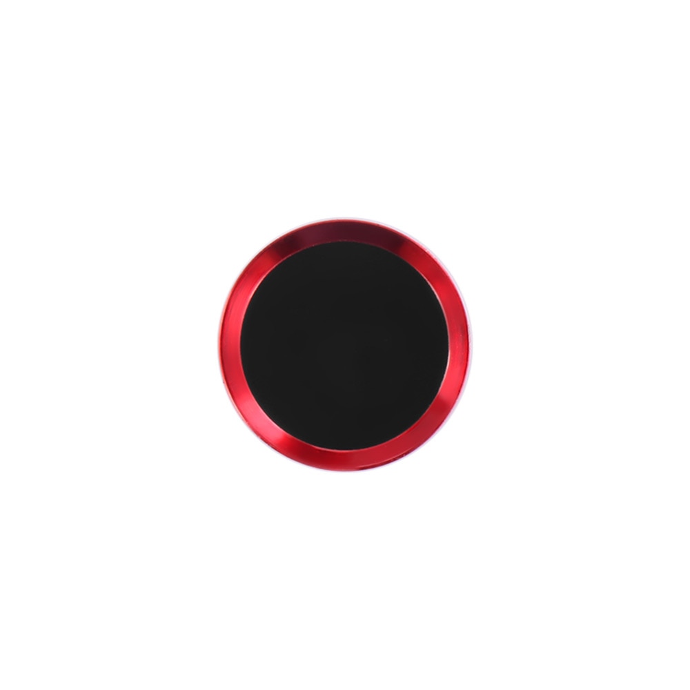 Voor Iphone 7/6S/6 7/6S/6 Plus Se/5S Voor ipad Pro Air2 Home Button Touch Id Bescherming Film Vingerafdruk Telefoon Sticker Metalen Ronde: black and red