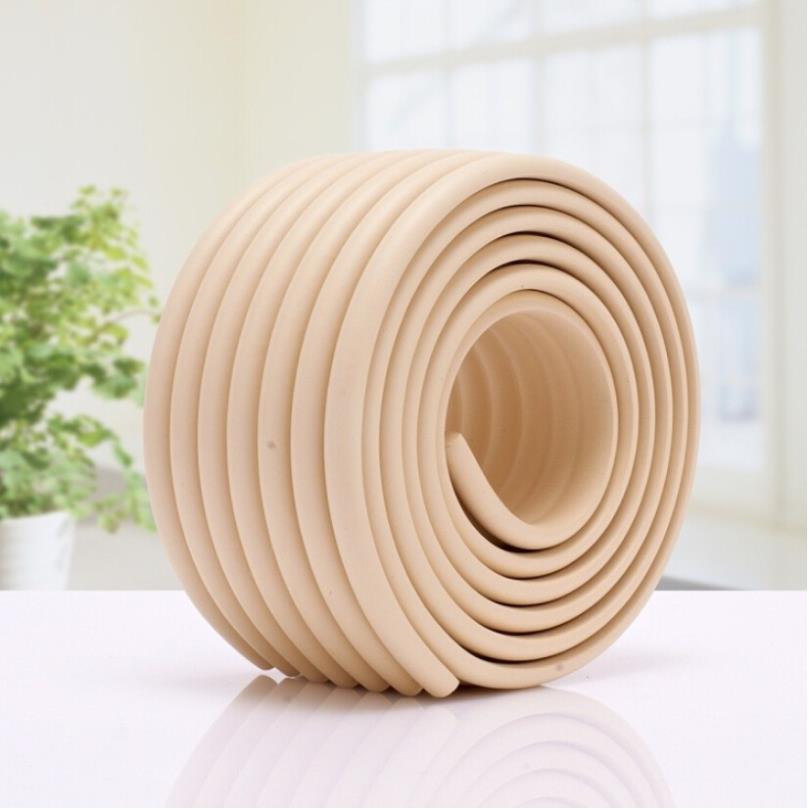 2 m/pak Baby bumper strip Baby Veiligheid hoekbeschermer Tafelrand Corner Kussen Strip met 3 M Sticker2014: Ivoor
