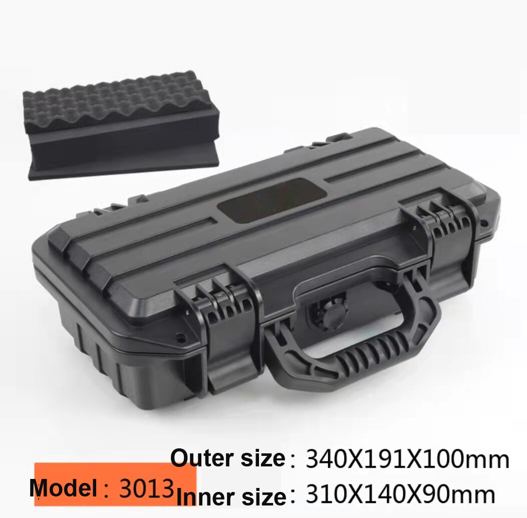 Veiligheid Instrument Gereedschapskist Beschermende Waterdichte Shockproof Toolbox Verzegelde Tool Case Slagvast Koffer Met Spons: Model 3013