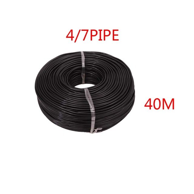 50m 4/7mm växthus trädgård bevattning automatisk bevattning rördelar tillbehör automatiska tillbehör dropp dropp bevattning: 40m