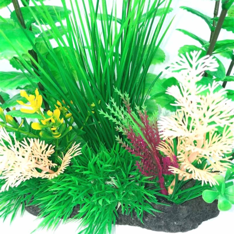 Aquarium Planten Kunstmatige Aquarium Decoraties Hars Waterplanten 33Cm Hoogte Grote Onderwater Groen Gras Planten